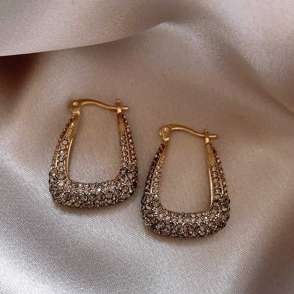 GOLICC Geometric U-shaped Full Drill Earrings - Picture 6 of 12